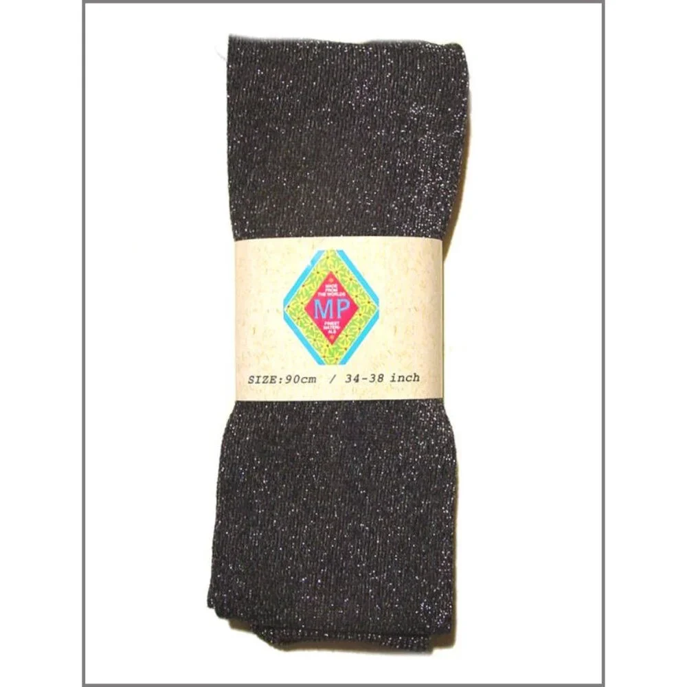 11/12 13/14 NWT MP Denmark Black Sparkly Festive Designer Tween Girls Tights